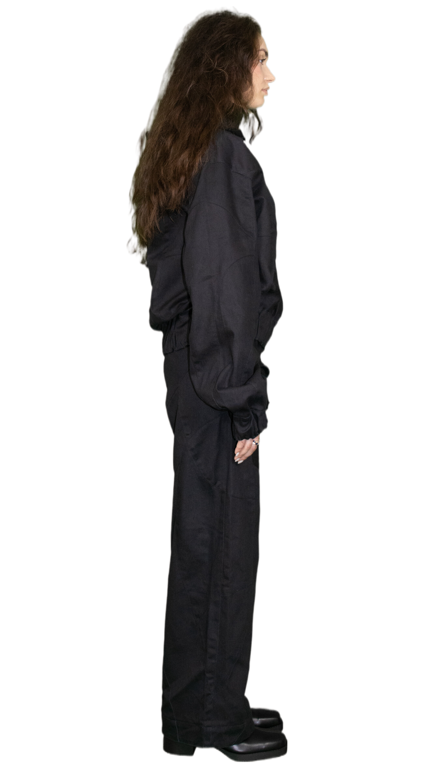 Cropped hoodie Jacket in black - HESSE