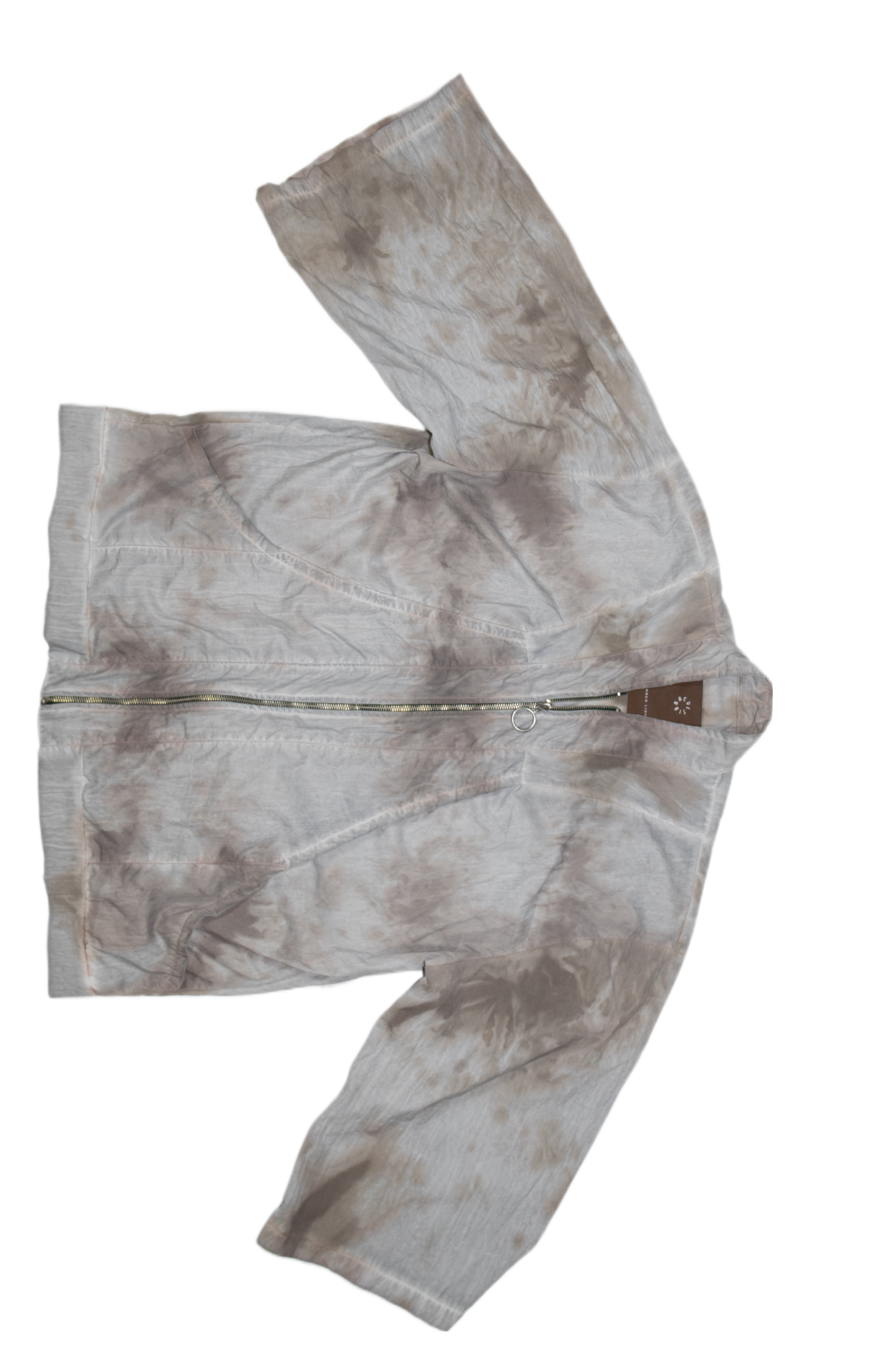 Oil washed track jacket with 3/4 sleeves - GUTLEUT