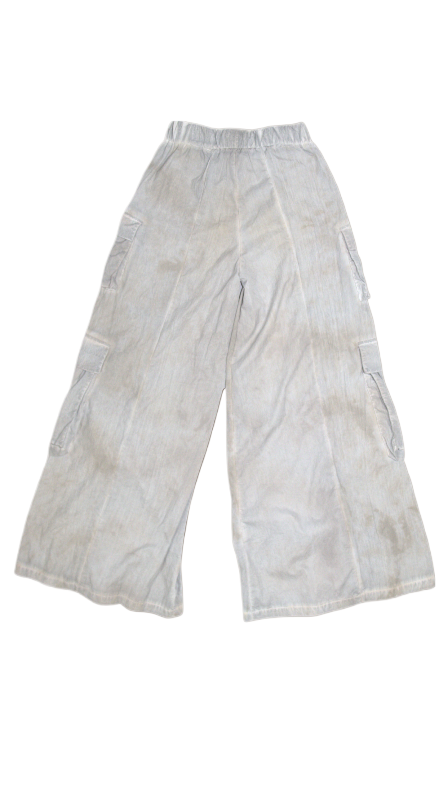 Oil washed track pants with wide legs - GUTLEUT