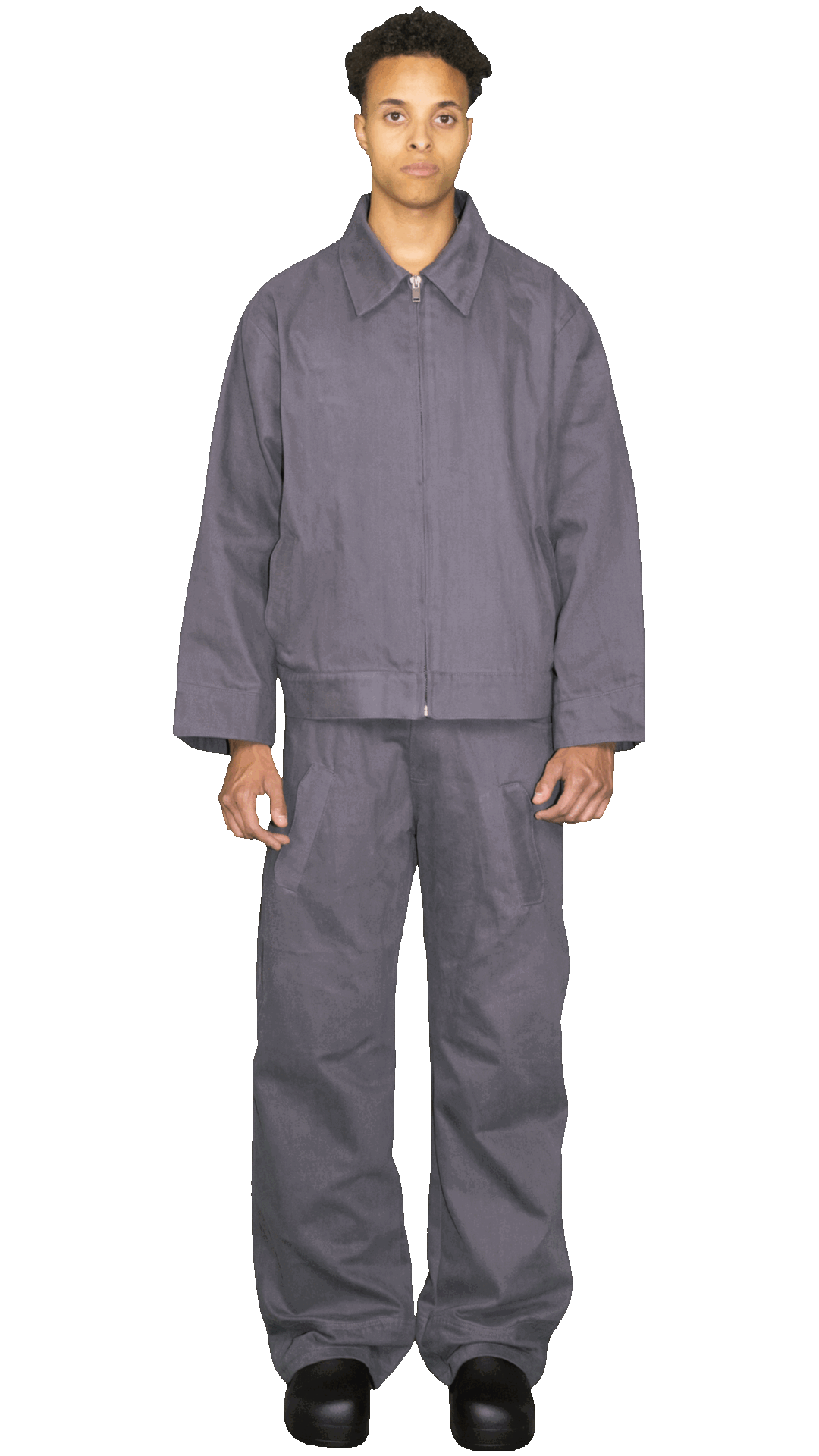Straight denim pants in grey - SOITO