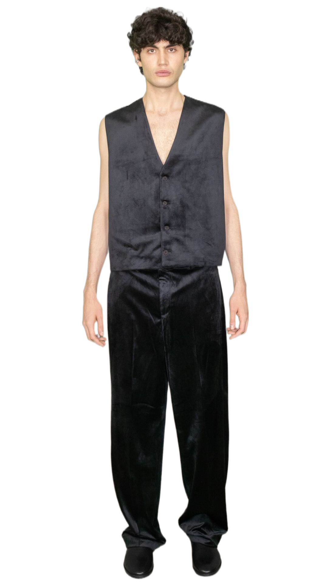 Vegan suede pants in black - CUSCO
