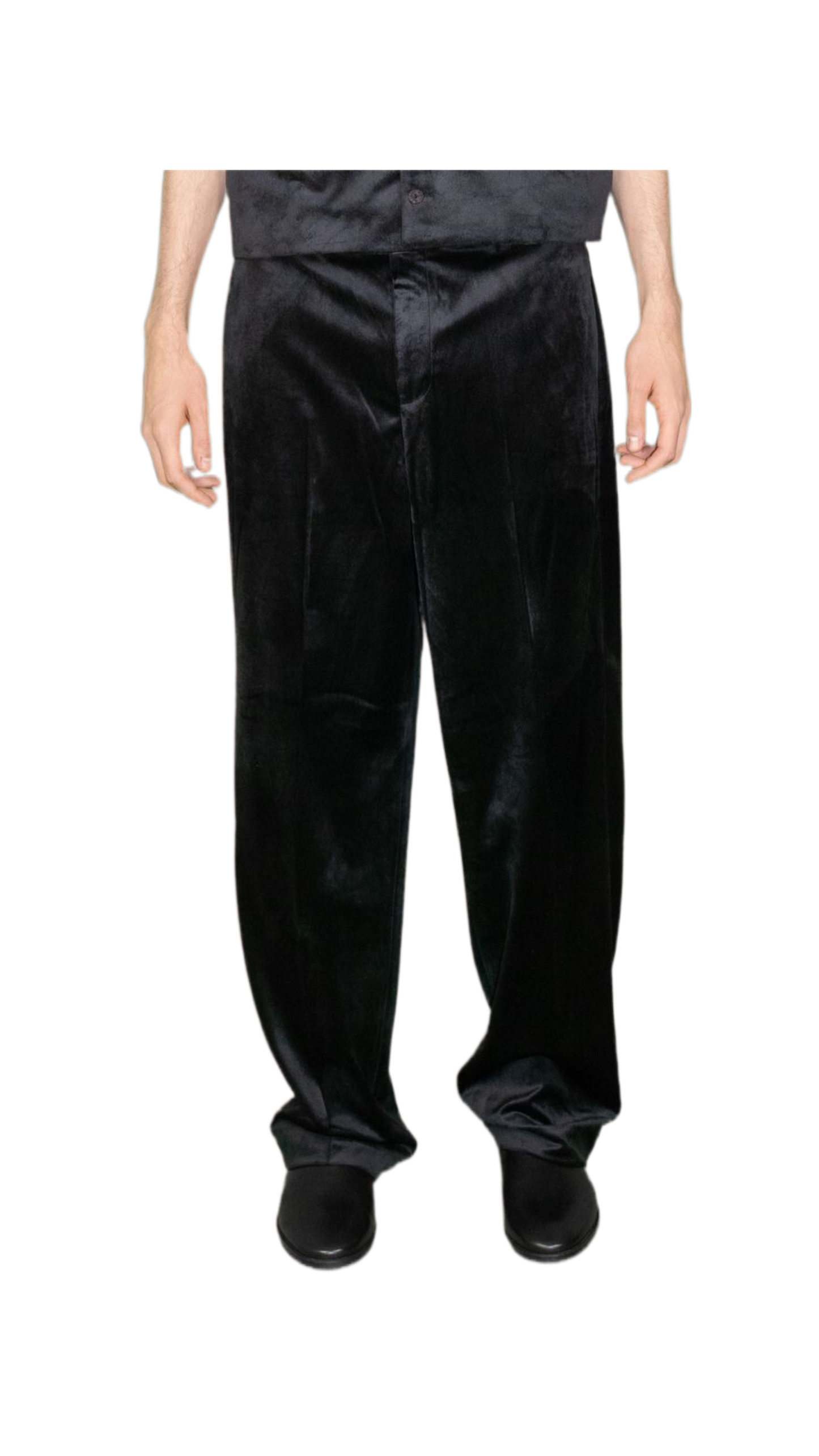 Vegan suede pants in black - CUSCO