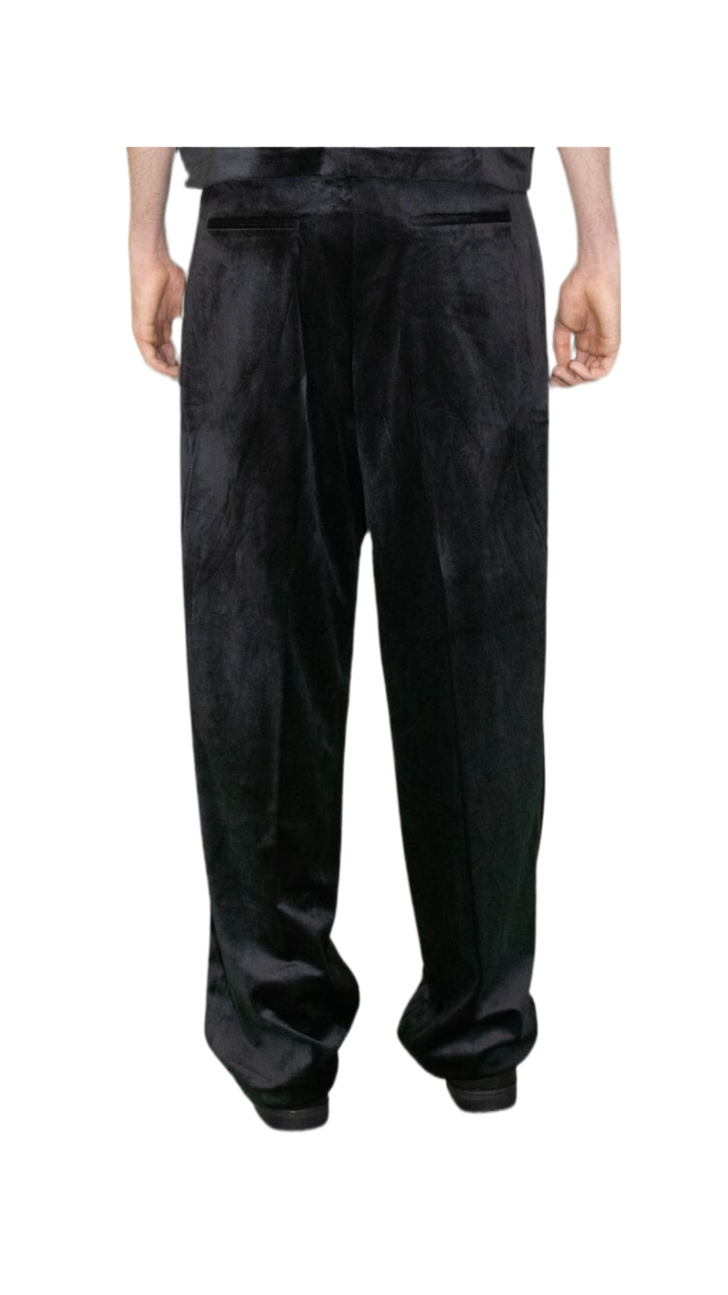 Vegan suede pants in black - CUSCO