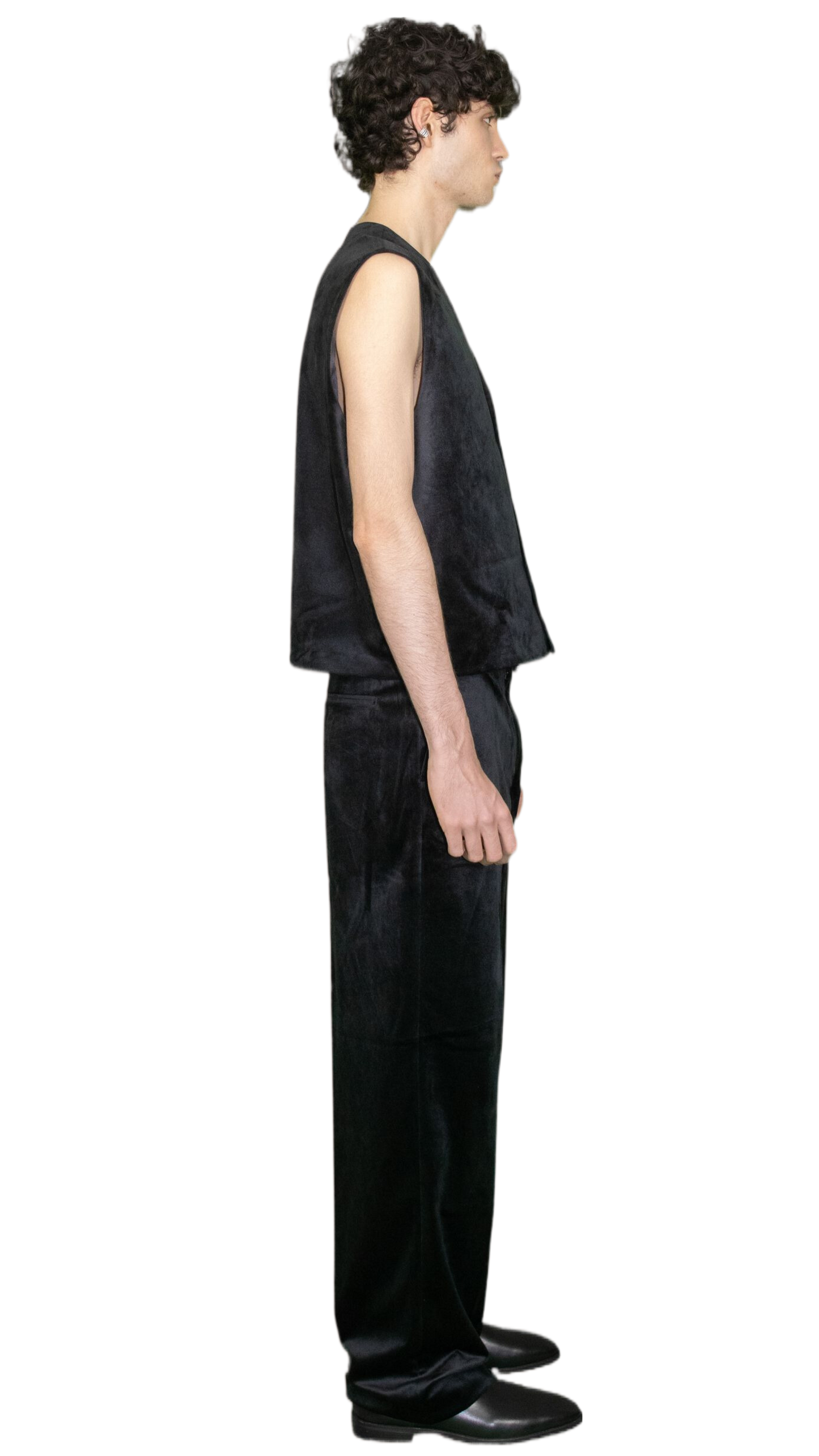 Vegan suede pants in black - CUSCO
