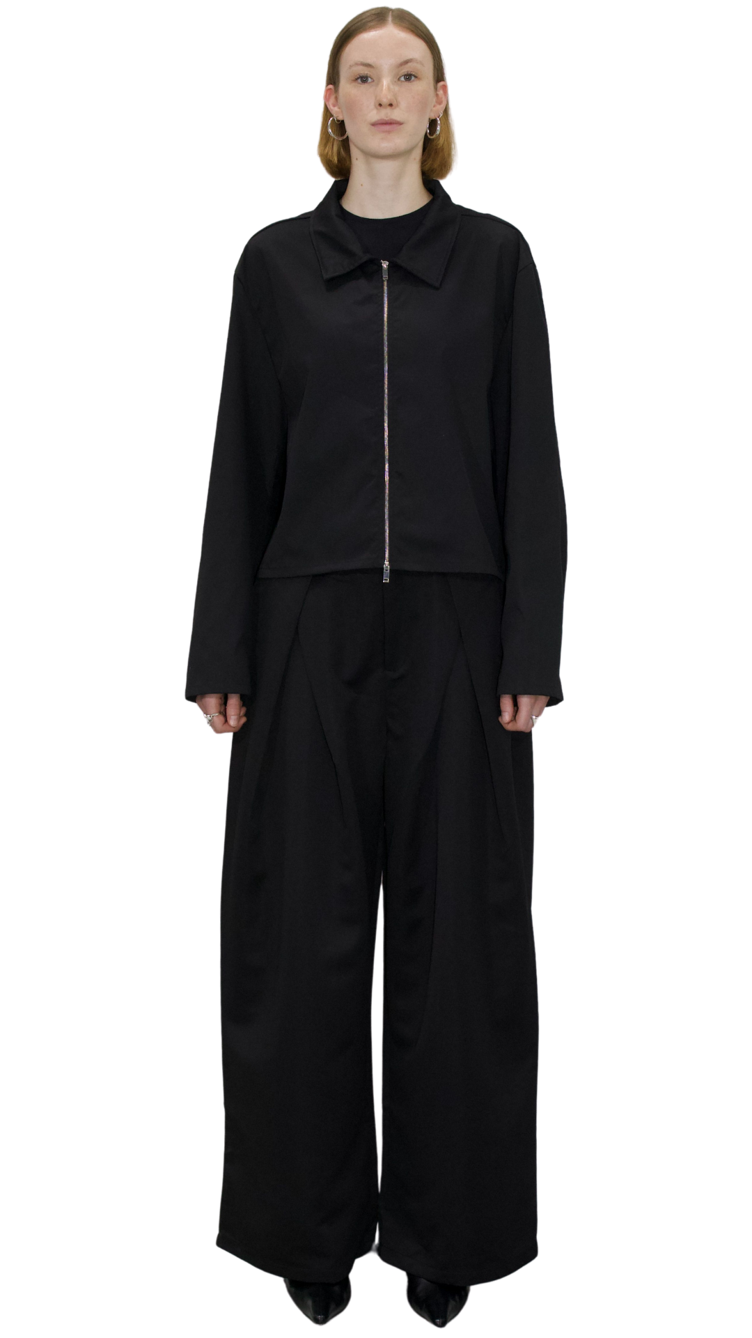 Boxy harrington jacket in black - TARAS