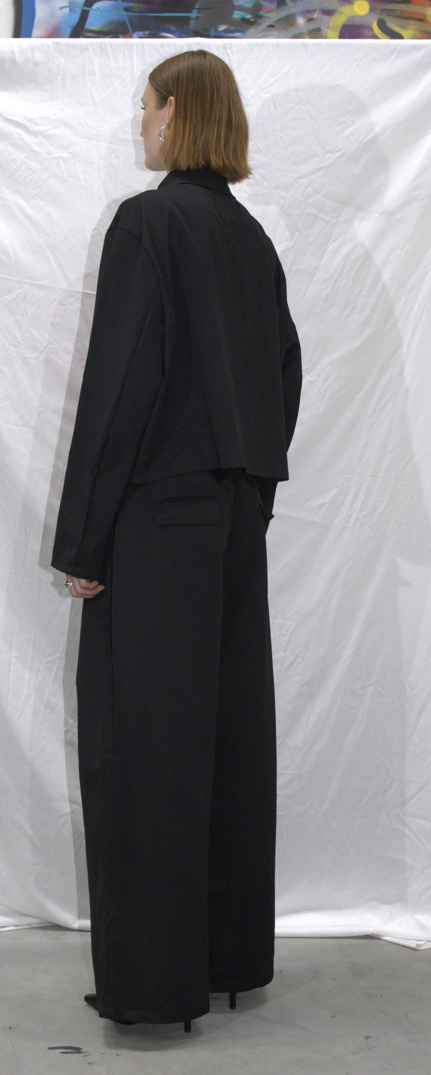 Boxy harrington jacket in black - TARAS