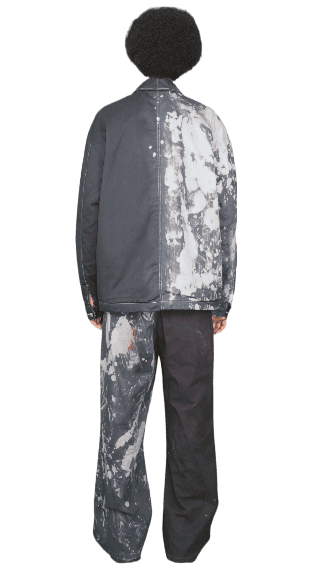 Acid washed flare trousers in black - FRANKFURT