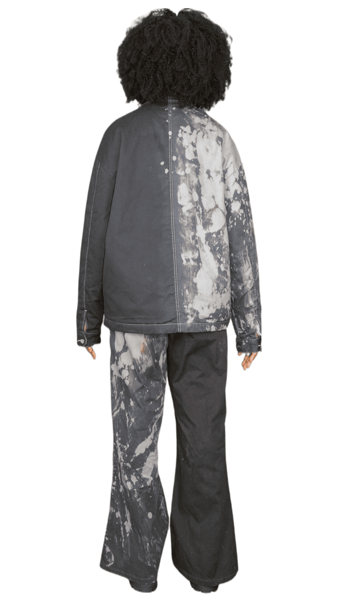 Acid washed harrington jacket in black - FRANKFURT