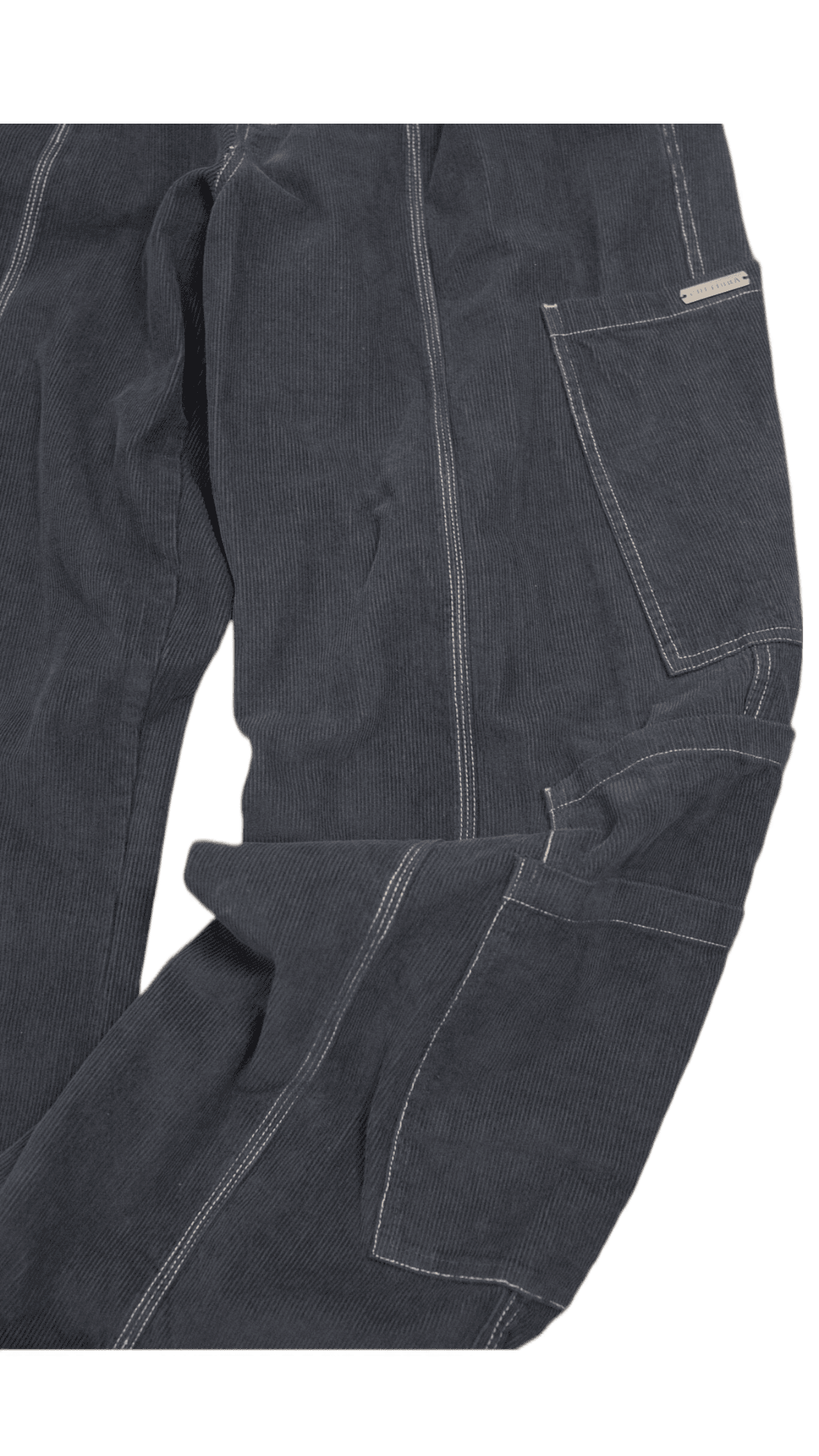 Cord cargo trousers in navy blue - BRUSSELS