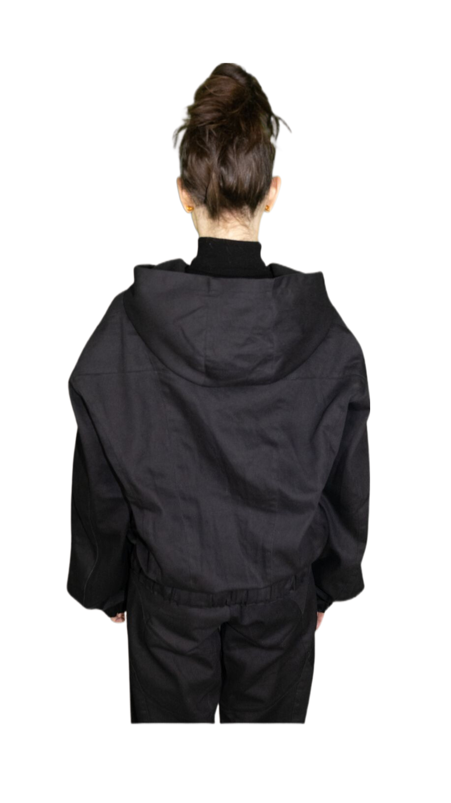 Cropped hoodie Jacket in black - HESSE