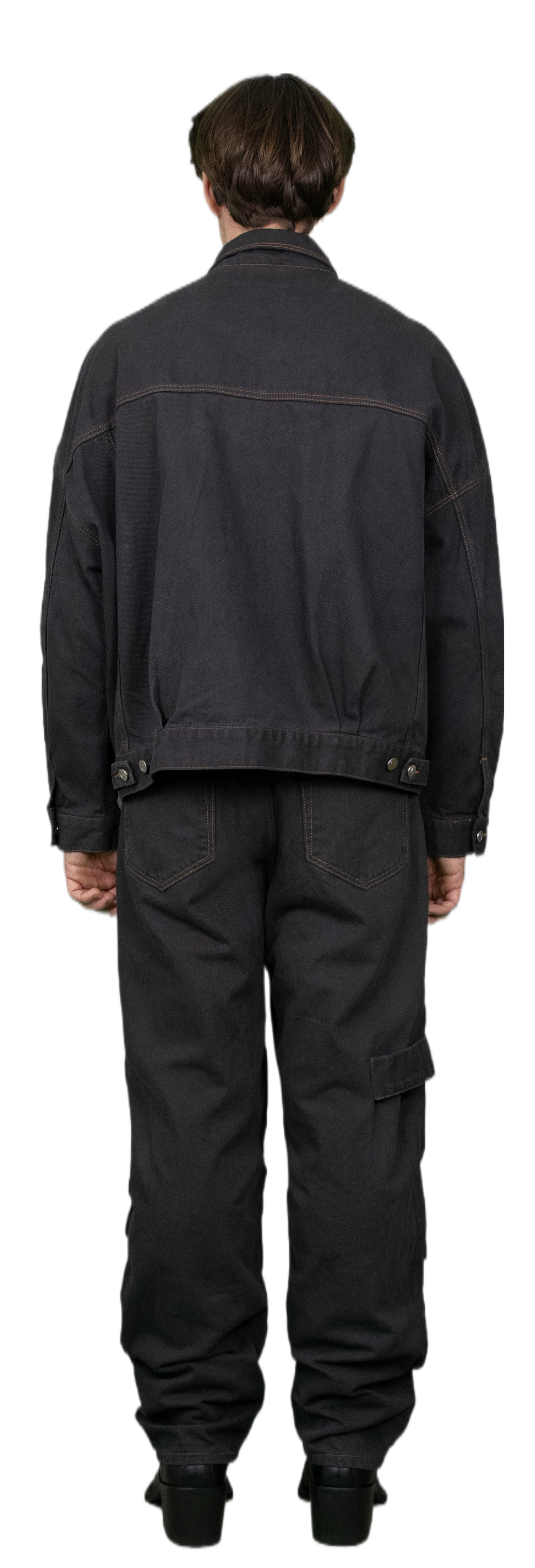 Jeans with strap element in anthracite - TOKYO