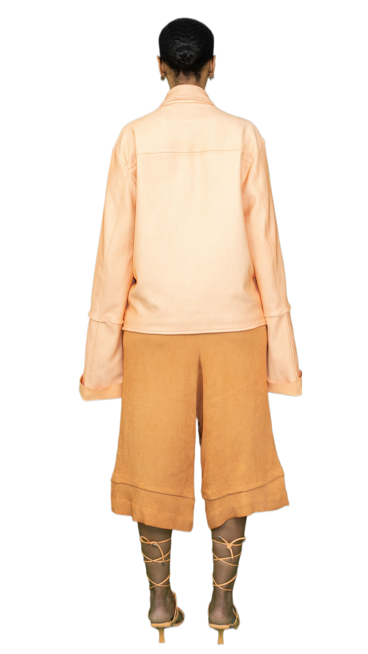 Long sleeved utility jacket in orange - IJMUIDEN