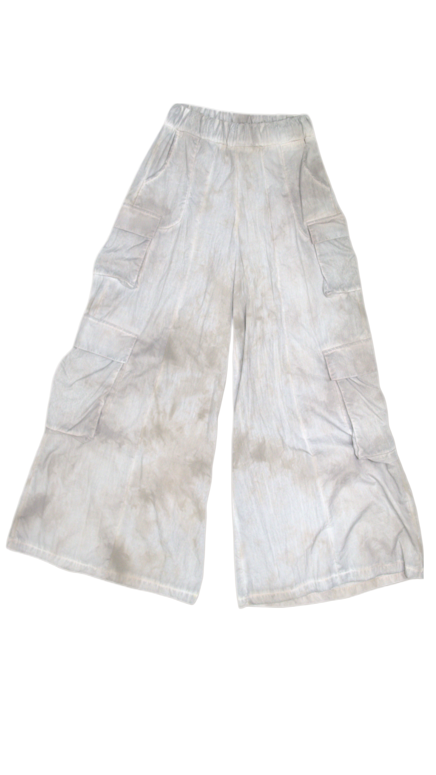Oil washed track pants with wide legs - GUTLEUT