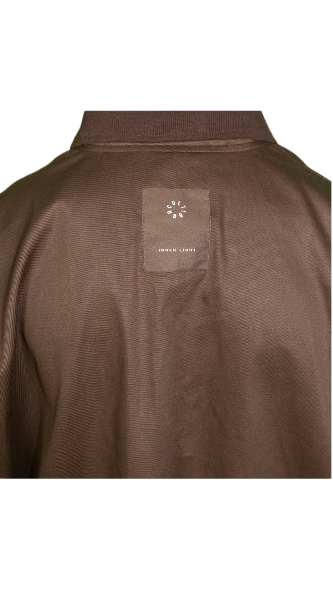 Oversized polo shirt with vintage zip in brown - BOCKENHEIM