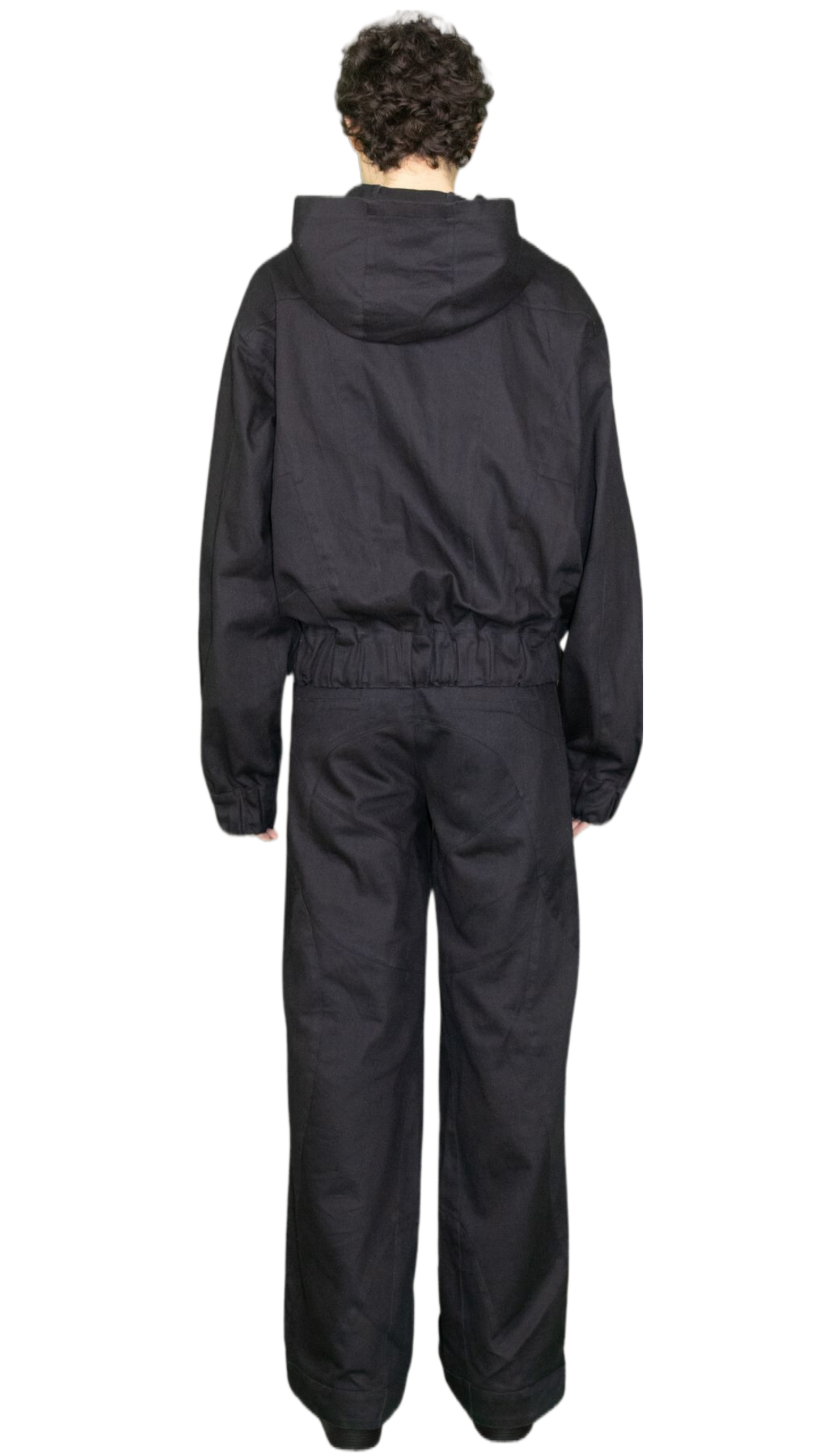 Panelled straight leg pants in black - HESSE