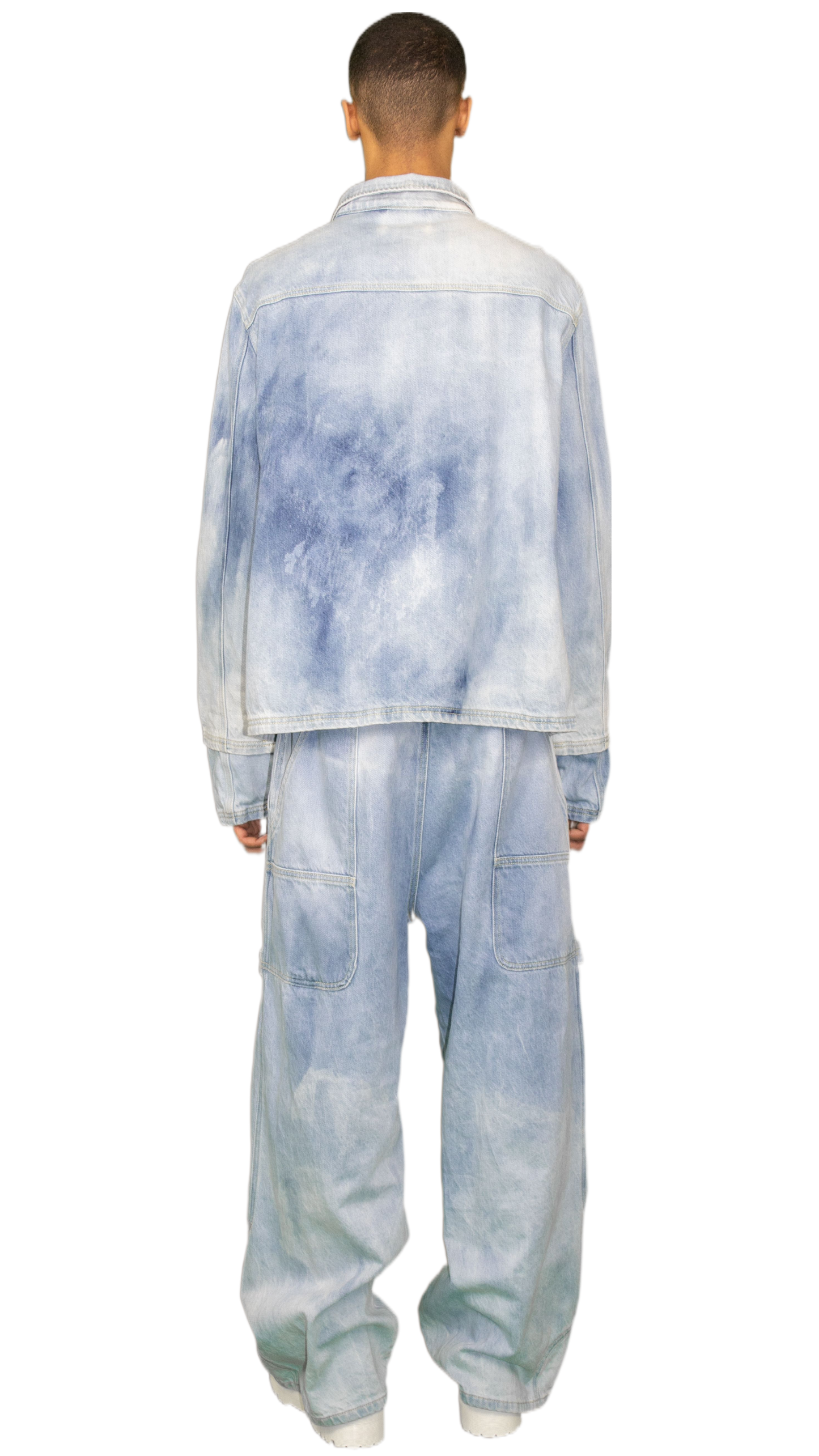 Utility jeans in washed light blue - HOWTH