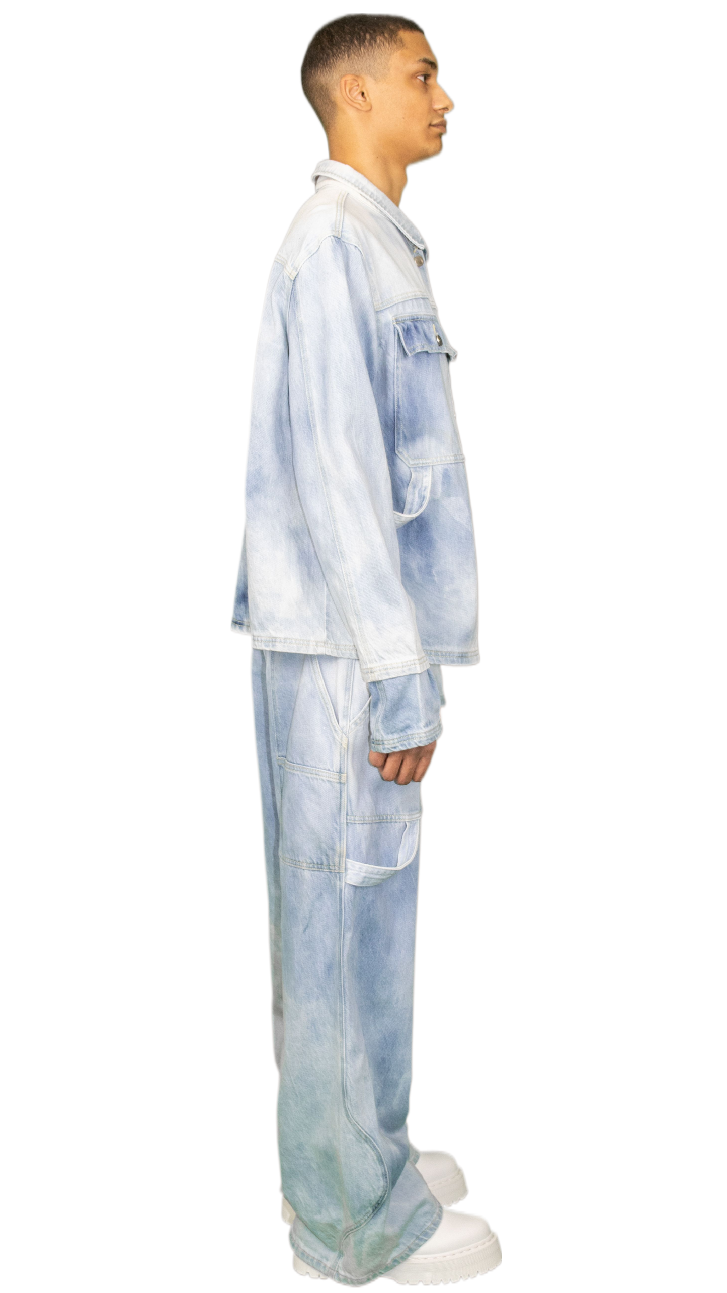 Utility jeans in washed light blue - HOWTH