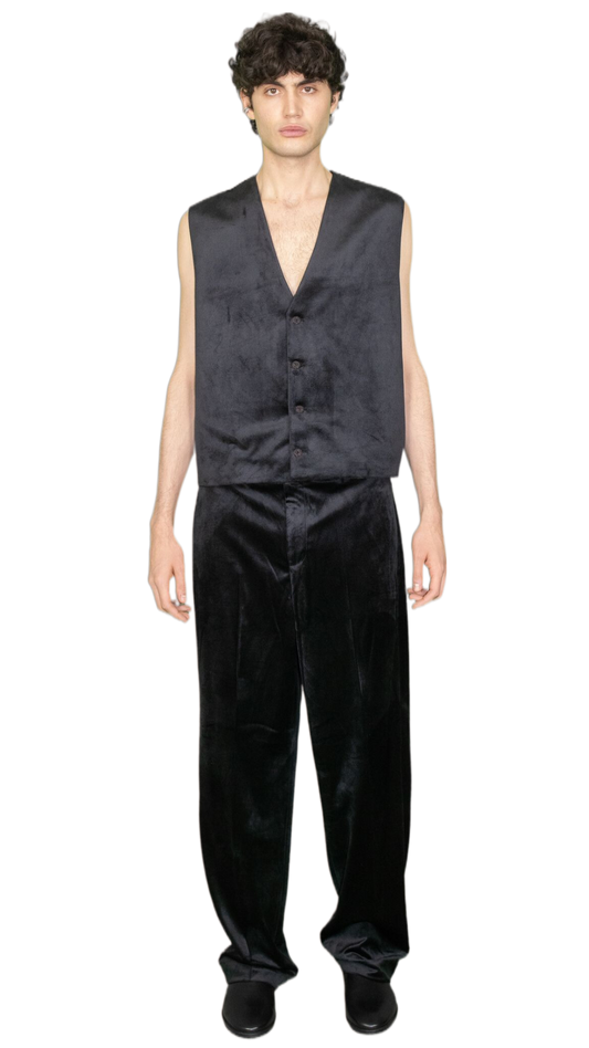 Vegan suede pants in black - CUSCO