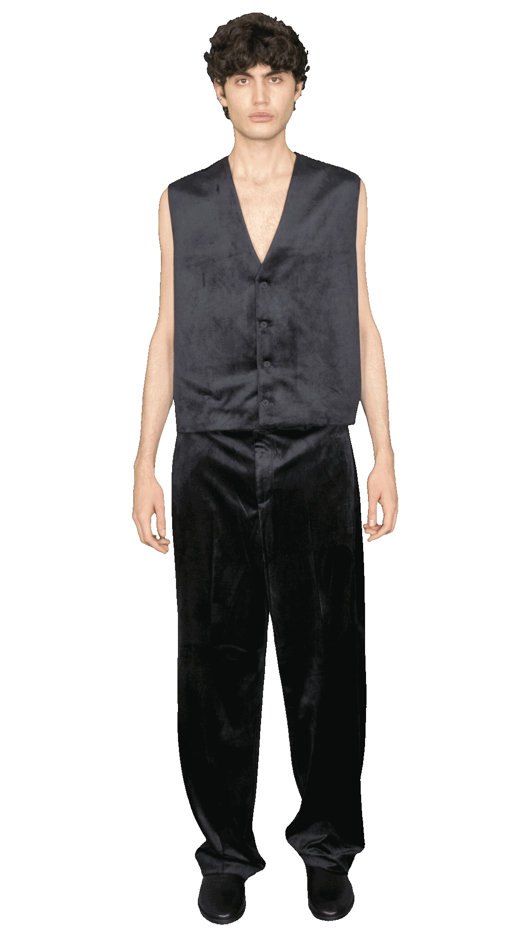 Vegan suede pants in black - CUSCO