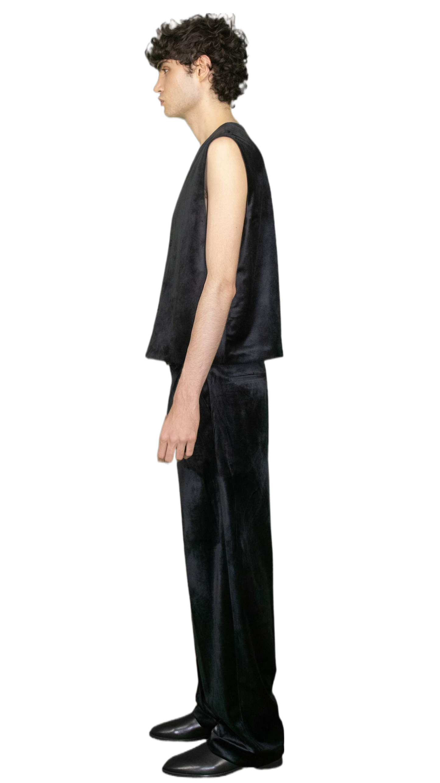 Vegan suede pants in black - CUSCO