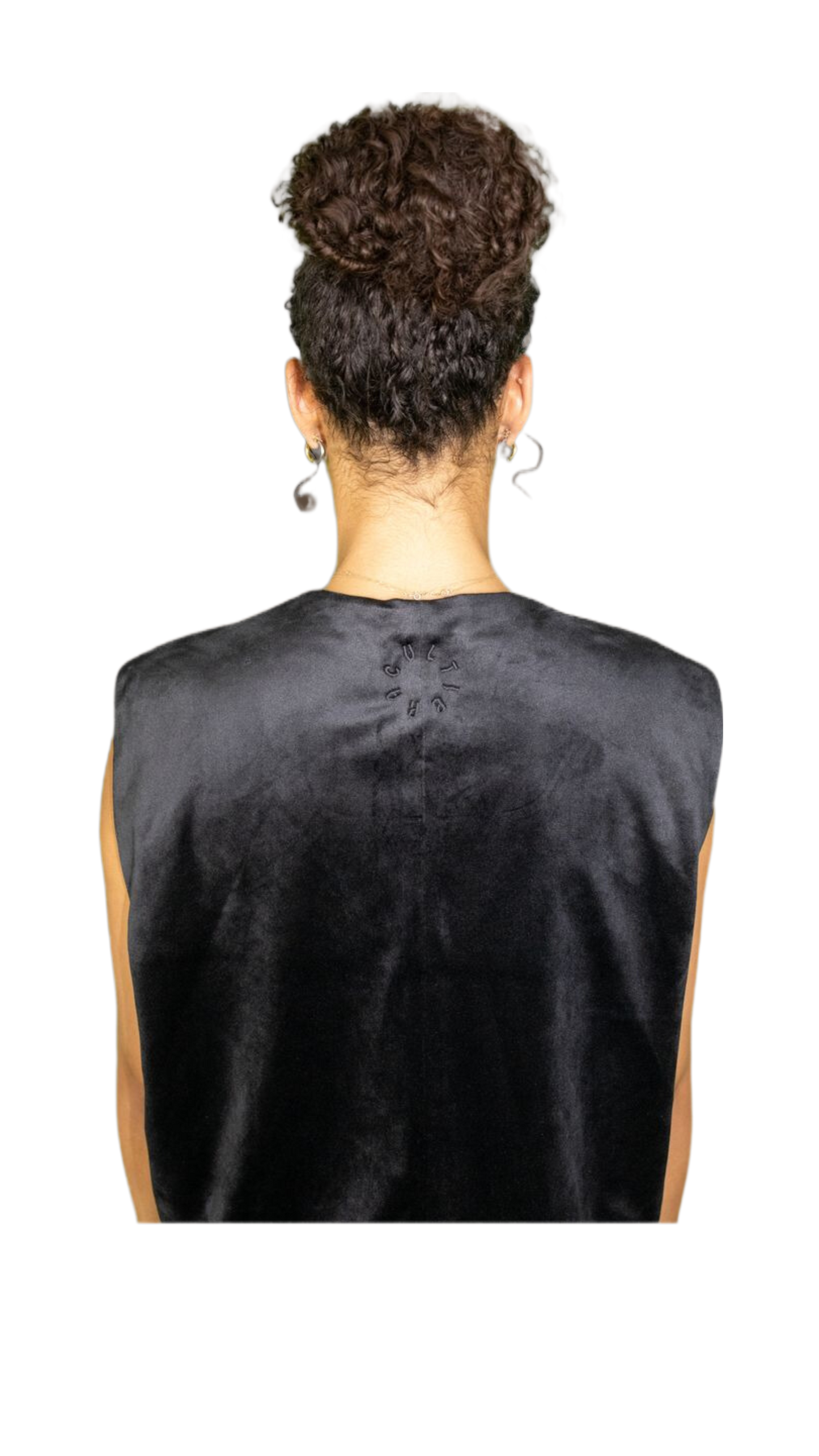 Vegan suede vest in black - CUSCO