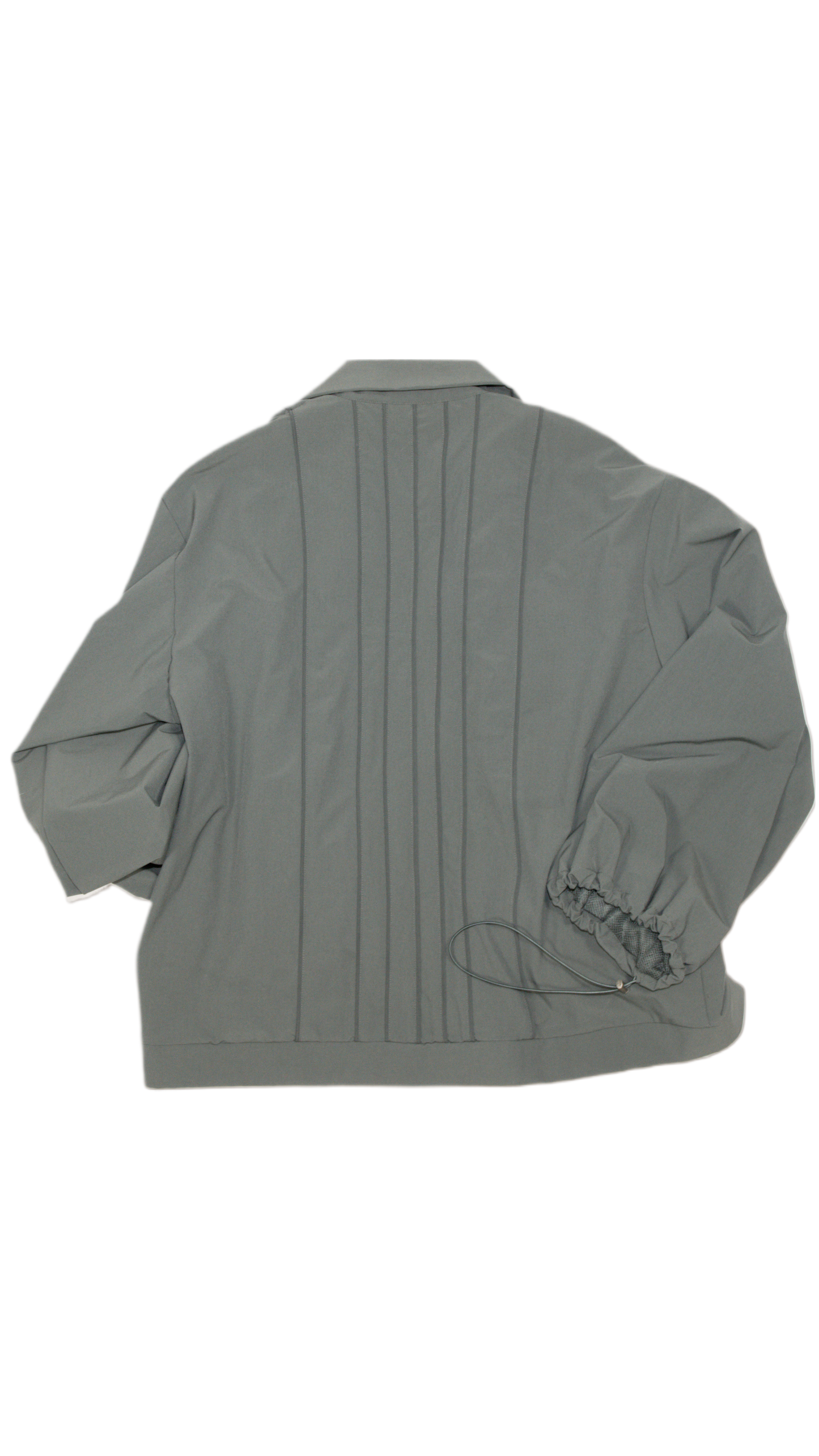 Wide-sleeved nylon jacket in dark green - TAUNUS