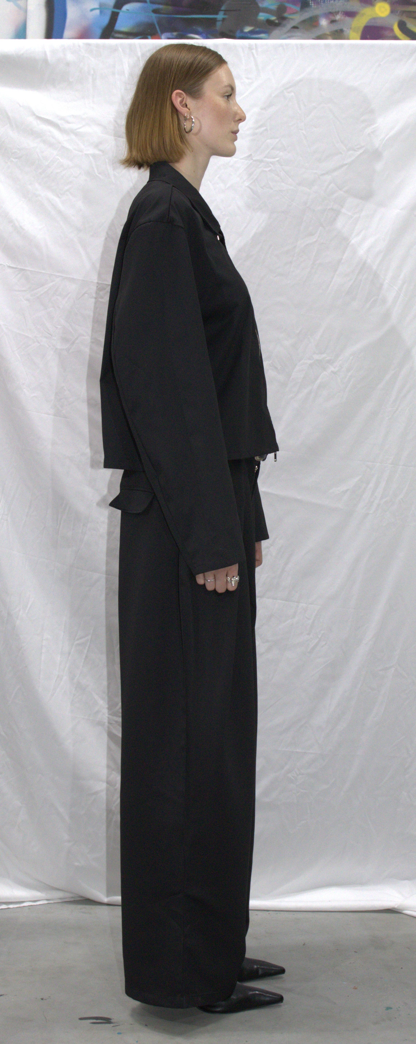 Boxy harrington jacket in black - TARAS