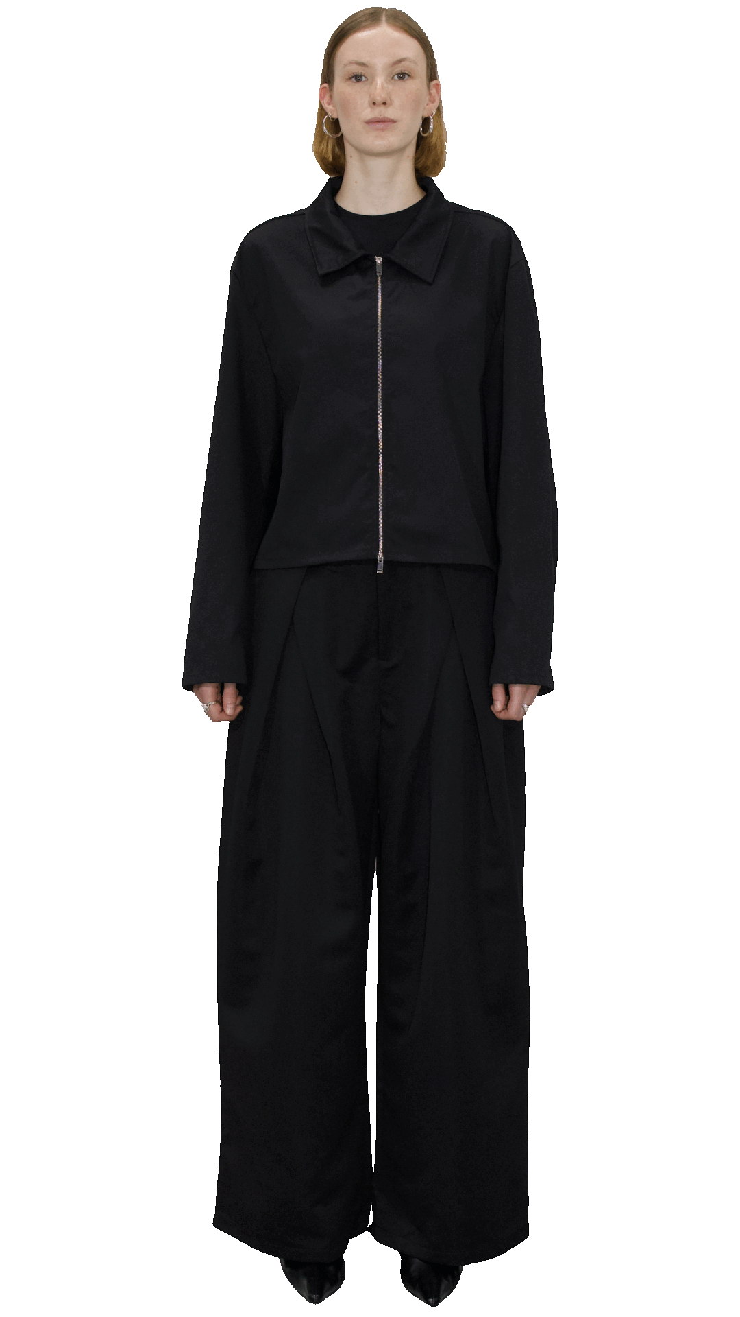 Boxy harrington jacket in black - TARAS