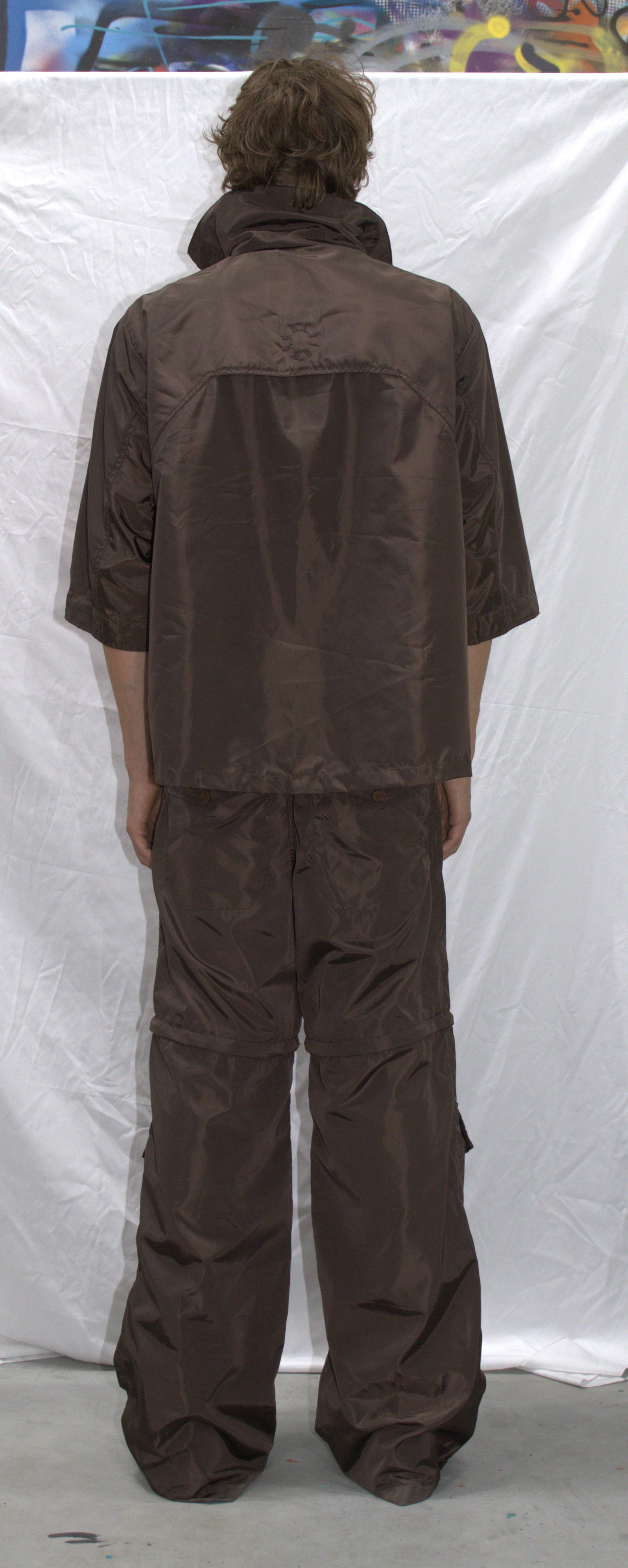 Convertible zip cargo pants in brown - RUDNY