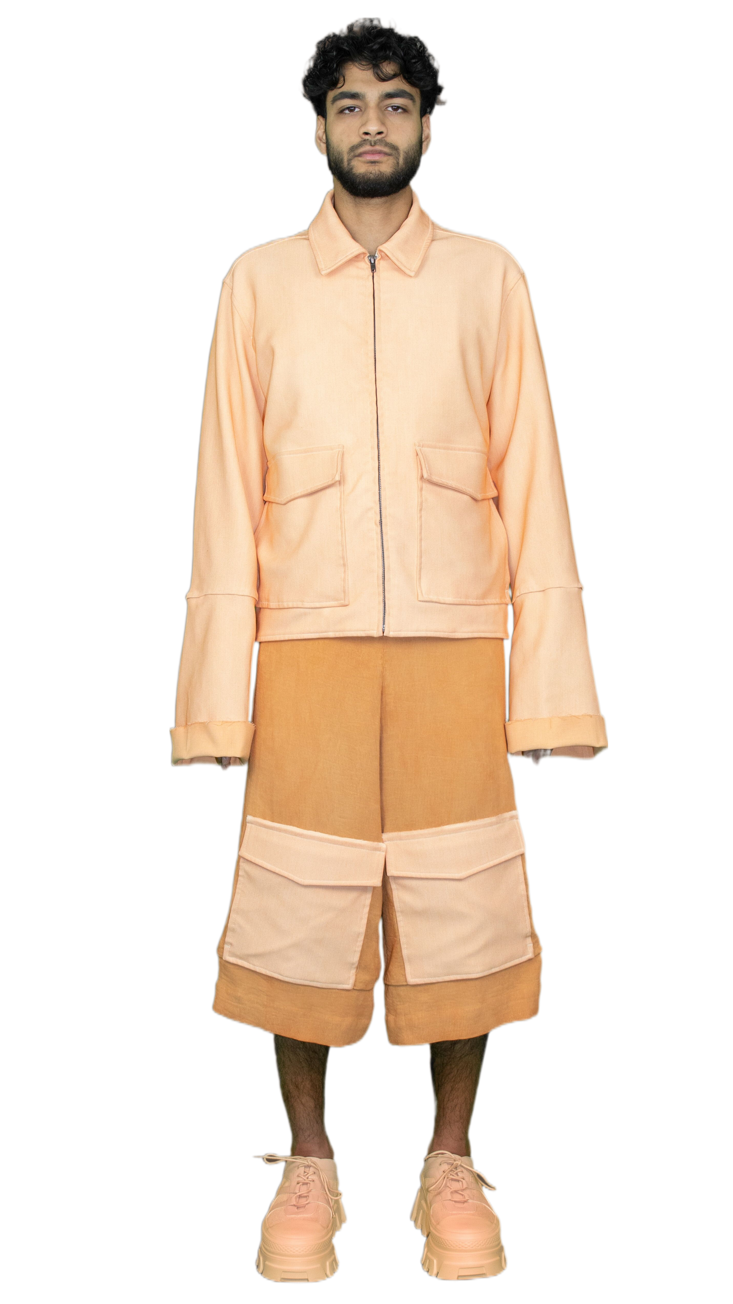 Wide utility capri pants in copper/orange - IJMUIDEN
