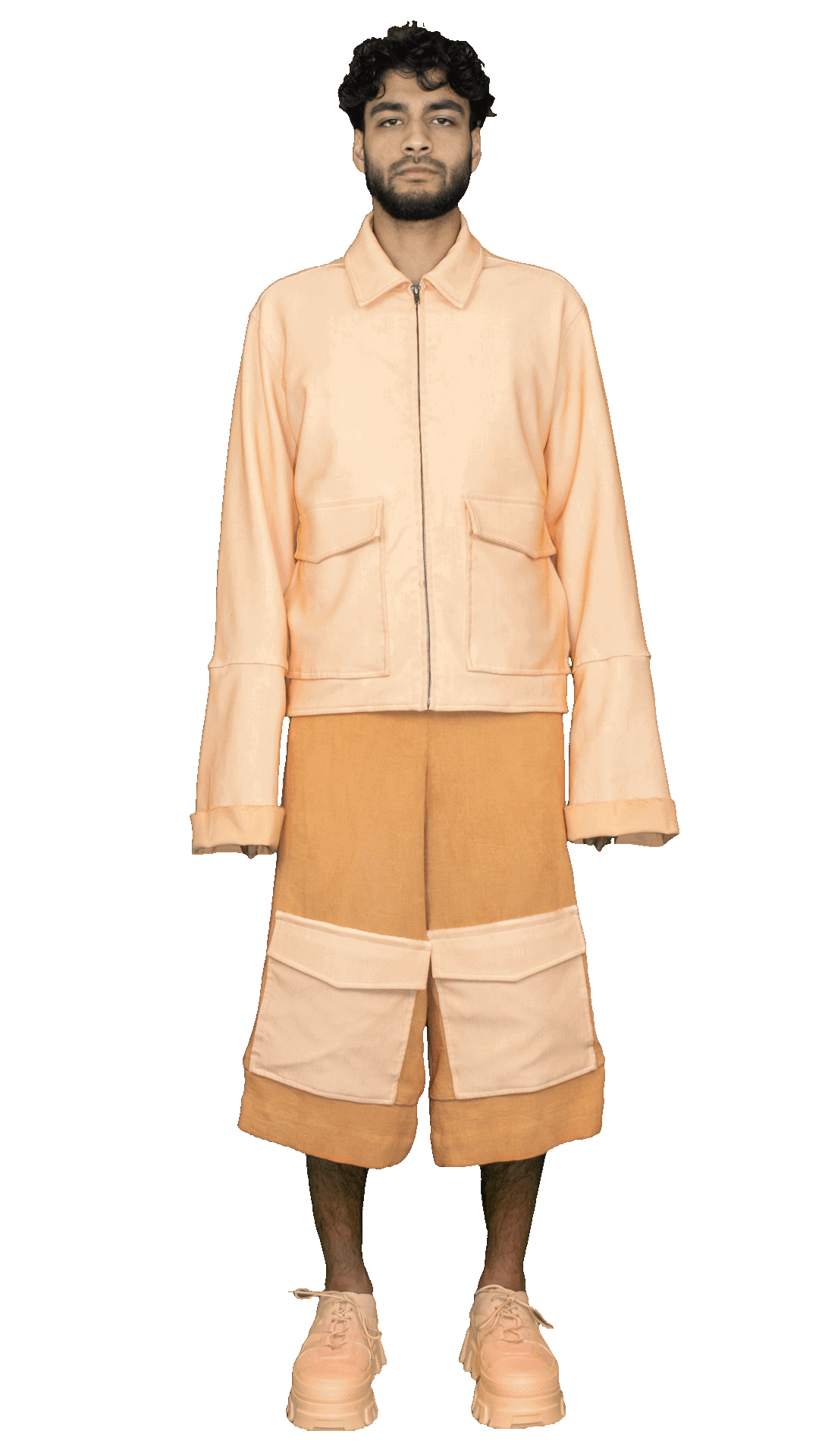 Wide utility capri pants in copper/orange - IJMUIDEN