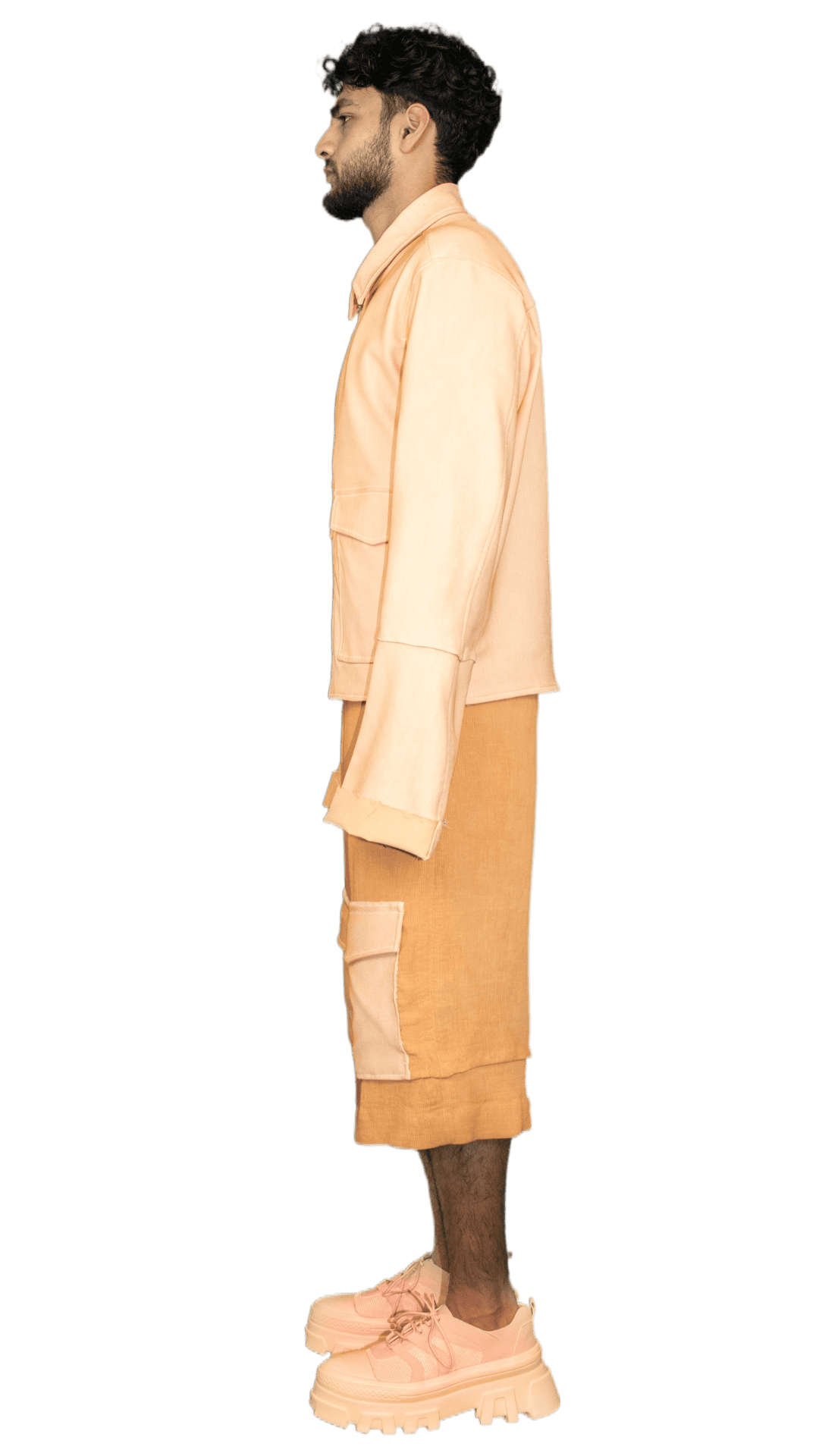 Wide utility capri pants in copper/orange - IJMUIDEN